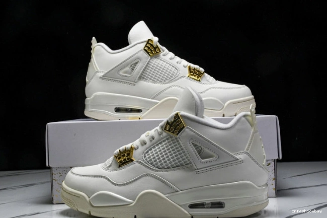 4 AQ9129-170 Gold Retro Jordan Metallic 0718